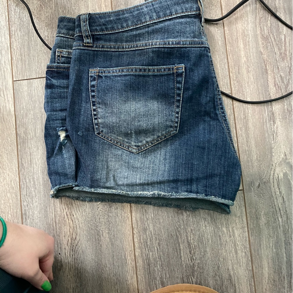 Denim cut off shorts